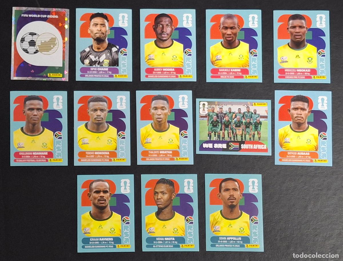 Football Stickers: Sud&aacute;frica RSA 13 cromos, Mundial de F&uacute;tbol 2026