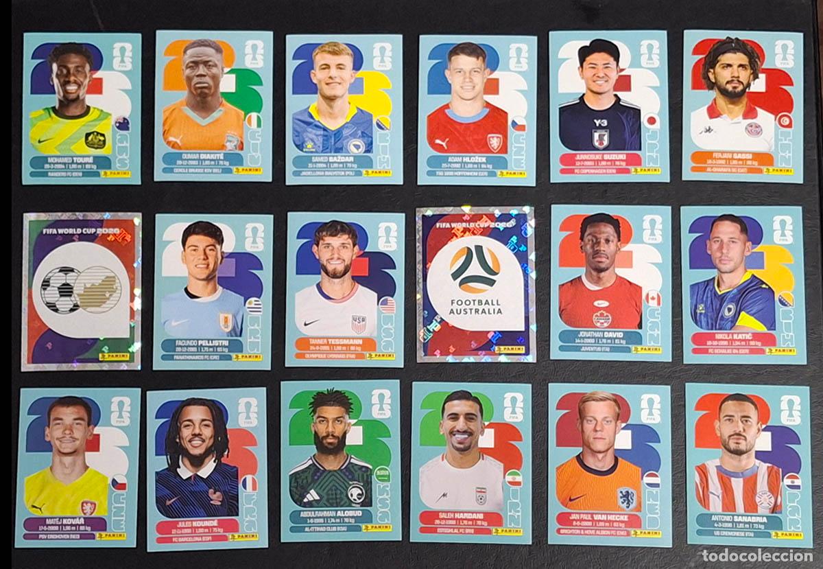 Football Stickers: 18 cromos diferentes del Mundial de F&uacute;tbol 2026, Mundial de F&uacute;tbol 2026