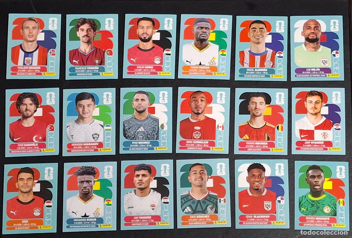 Cromos de f&uacute;tbol: 18 cromos diferentes del Mundial de F&uacute;tbol 2026, Mundial de F&uacute;tbol 2026