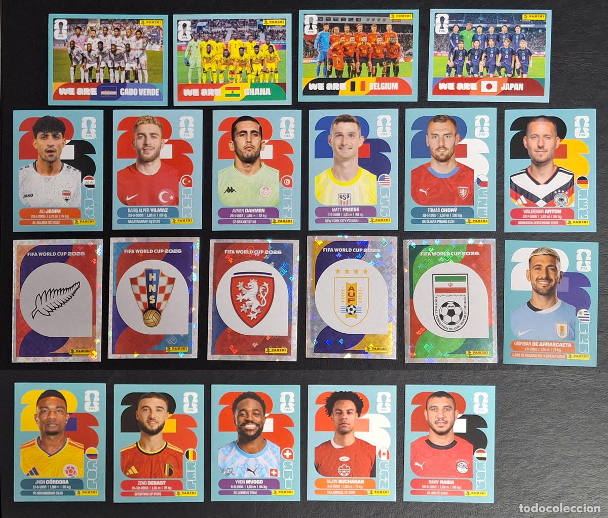 Cromos de f&uacute;tbol: 21 cromos diferentes del Mundial de F&uacute;tbol 2026, Mundial de F&uacute;tbol 2026