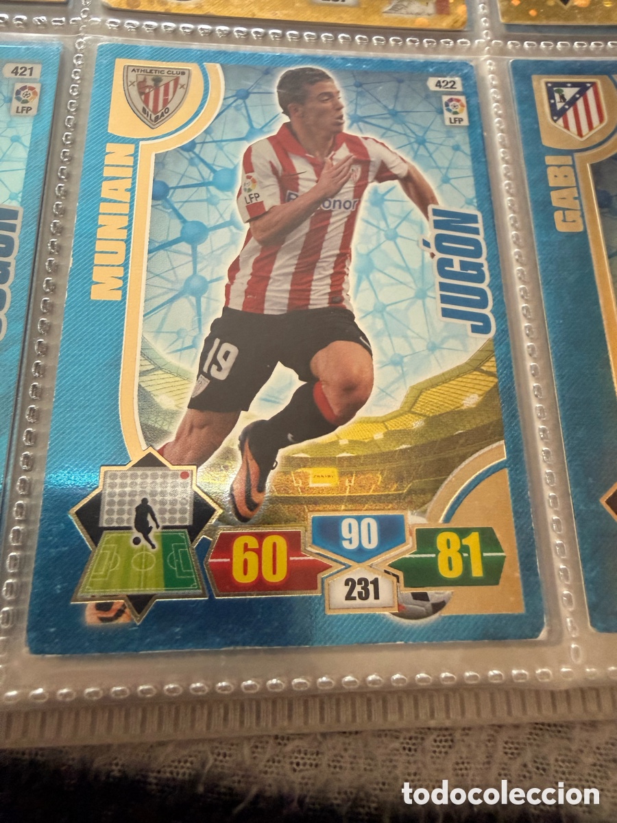 Cromos de f&uacute;tbol: Adrenalyn XL. 2013-14. MUNIAIN ( Athletic). JUG&Oacute;N