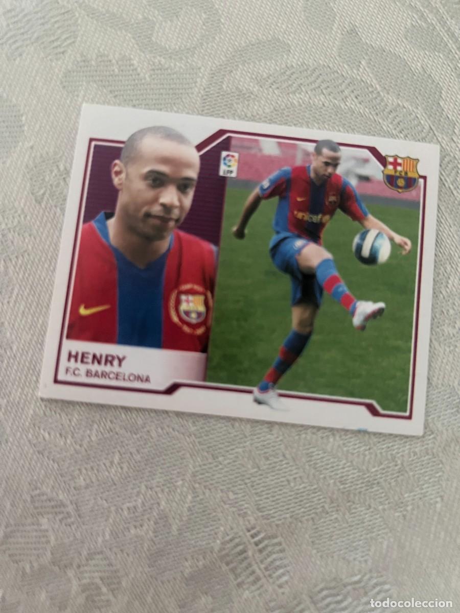 Cromos de f&uacute;tbol: FICHAJE 3 HENRY F.C BARCELONA SIN PEGAR LIGA ESTE 2007 2008