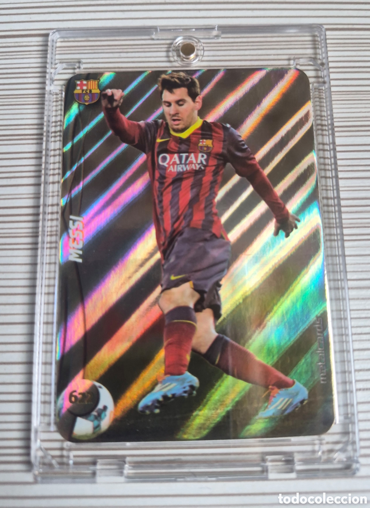 Cromos de f&uacute;tbol: MESSI TOP RAYAS DIAGONALES MUNDICROMO 2015 2016 IMPOLUTO!!