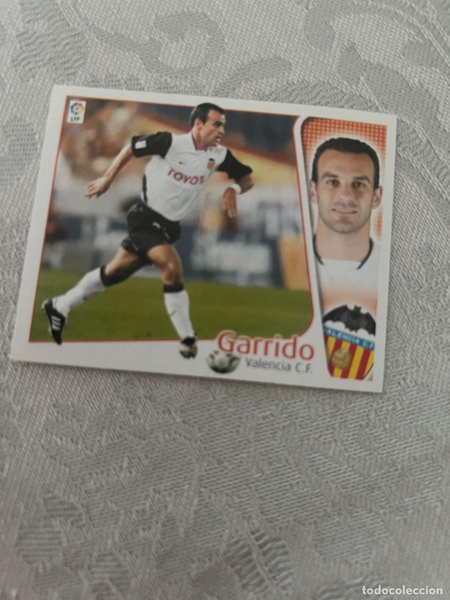Cromos de f&uacute;tbol: GARRIDO VALENCIA BAJA SIN PEGAR LIGA ESTE 2004 2005