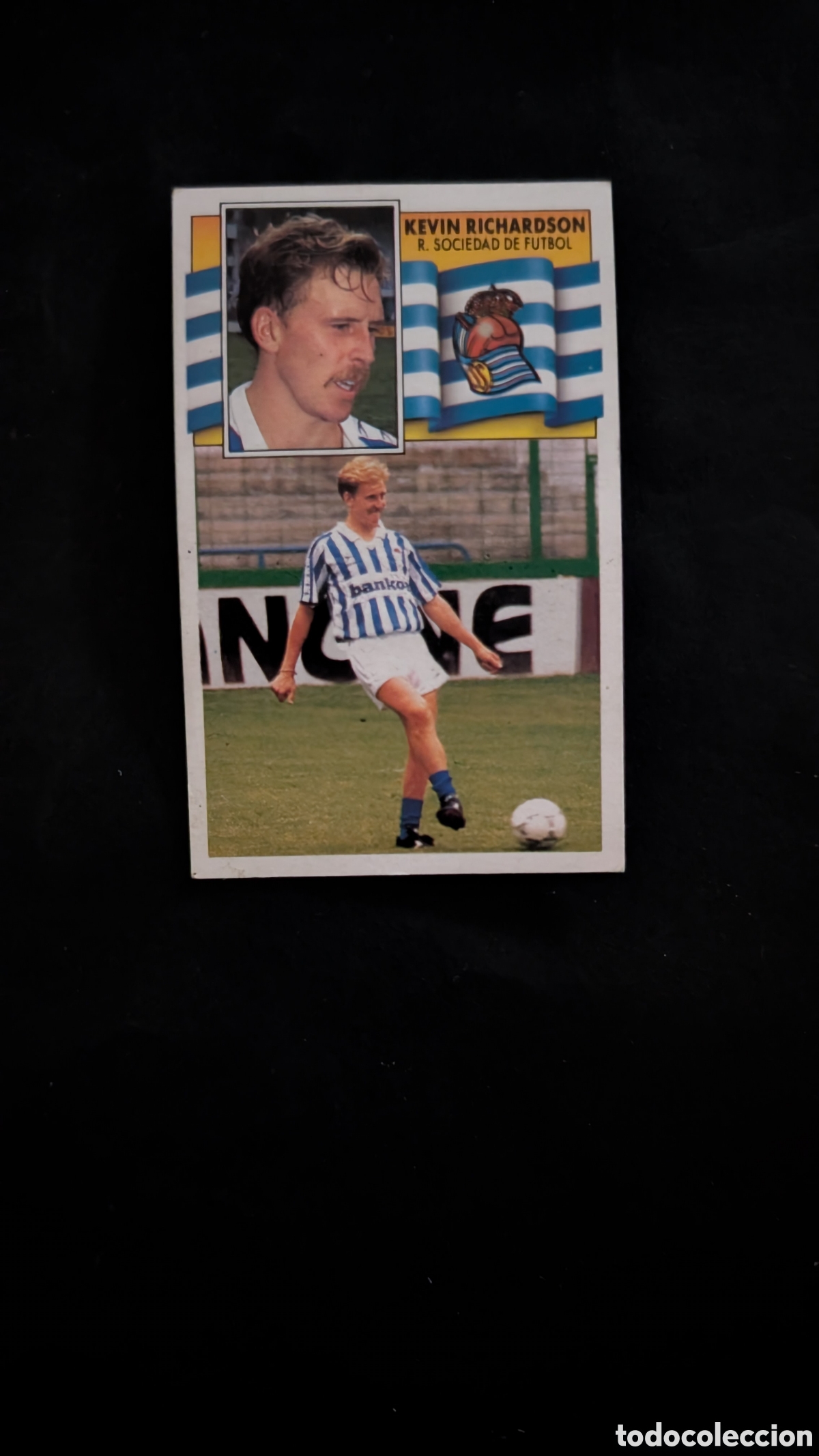 Fu&szlig;ball-Sticker: L2 KEVIN RICHARDSON REAL SOCIEDAD FICHAJE 30 LIGA ESTE 1990/91 90 91 DESPEGADO