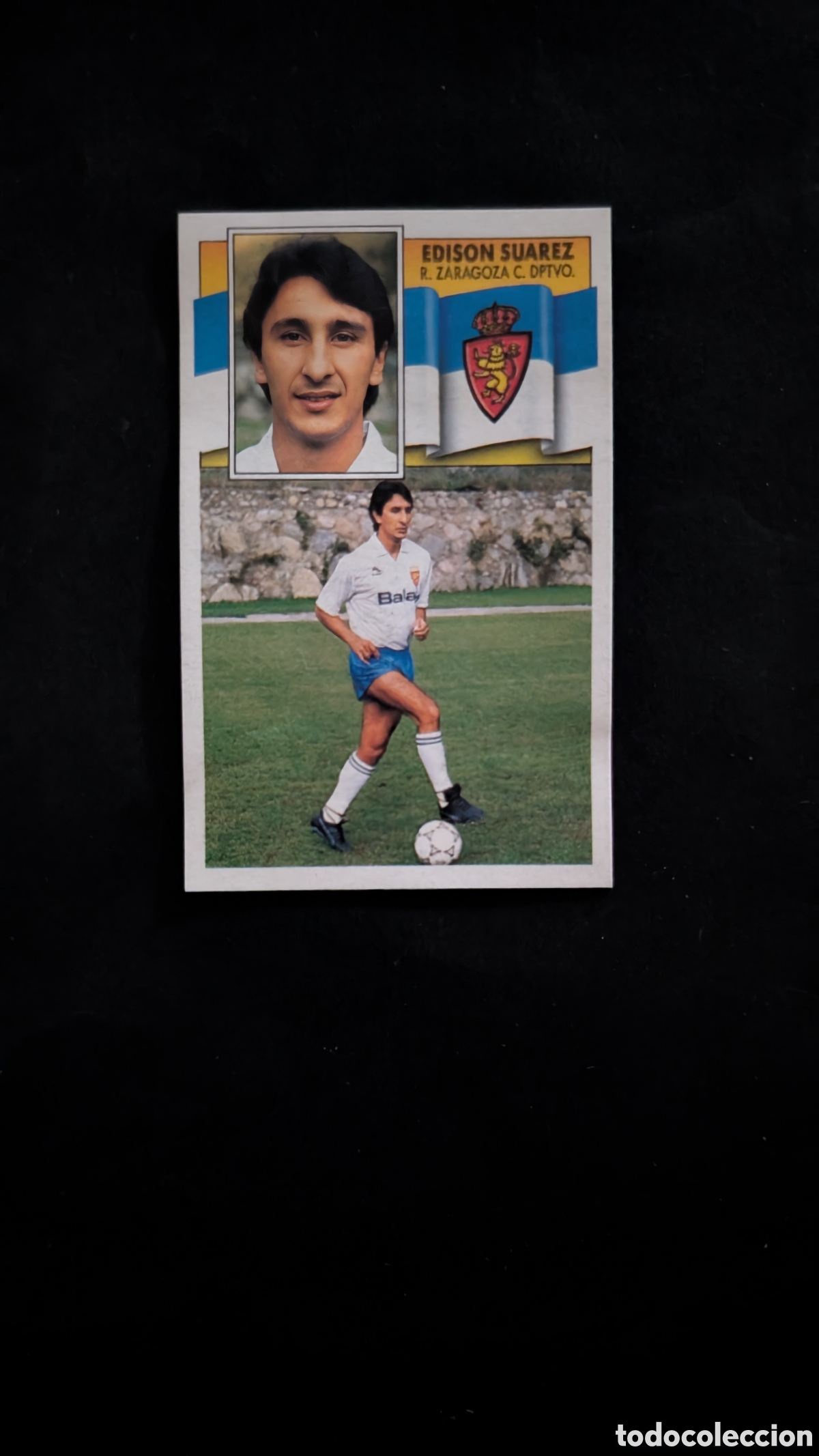 Fu&szlig;ball-Sticker: L2 EDISON SUAREZ ZARAGOZA FICHAJE 31 LIGA ESTE 1990/91 90 91 DESPEGADO