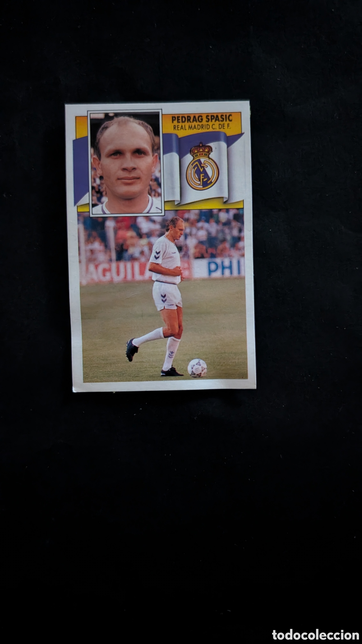 Fu&szlig;ball-Sticker: L2 PEDRAG SPASIC REAL MADRID FICHAJE 33 LIGA ESTE 1990/91 90 91 DESPEGADO