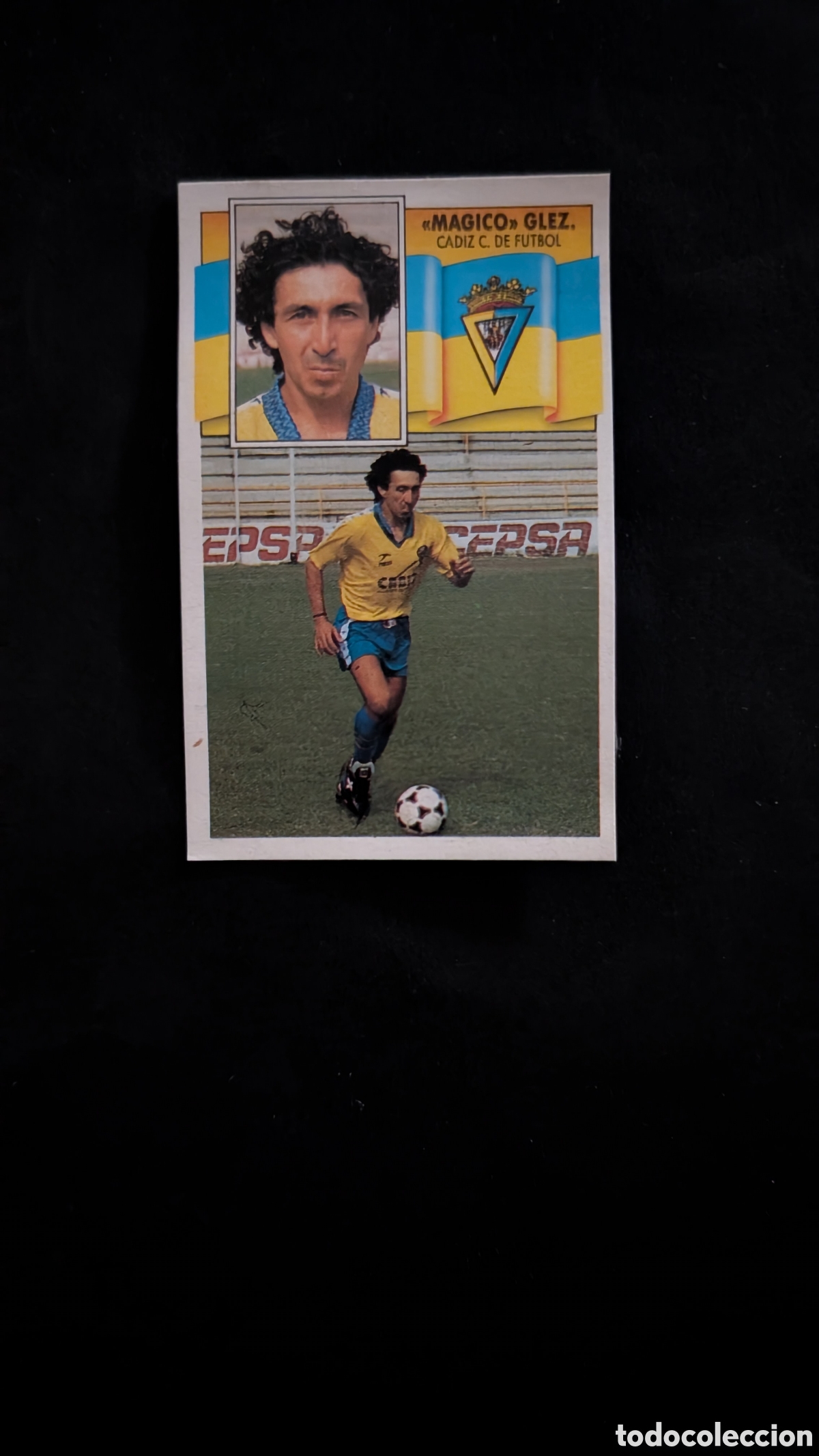 Football Stickers: L2 MAGICO GONZALEZ CADIZ LIGA ESTE 1990/91 90 91 DESPEGADO
