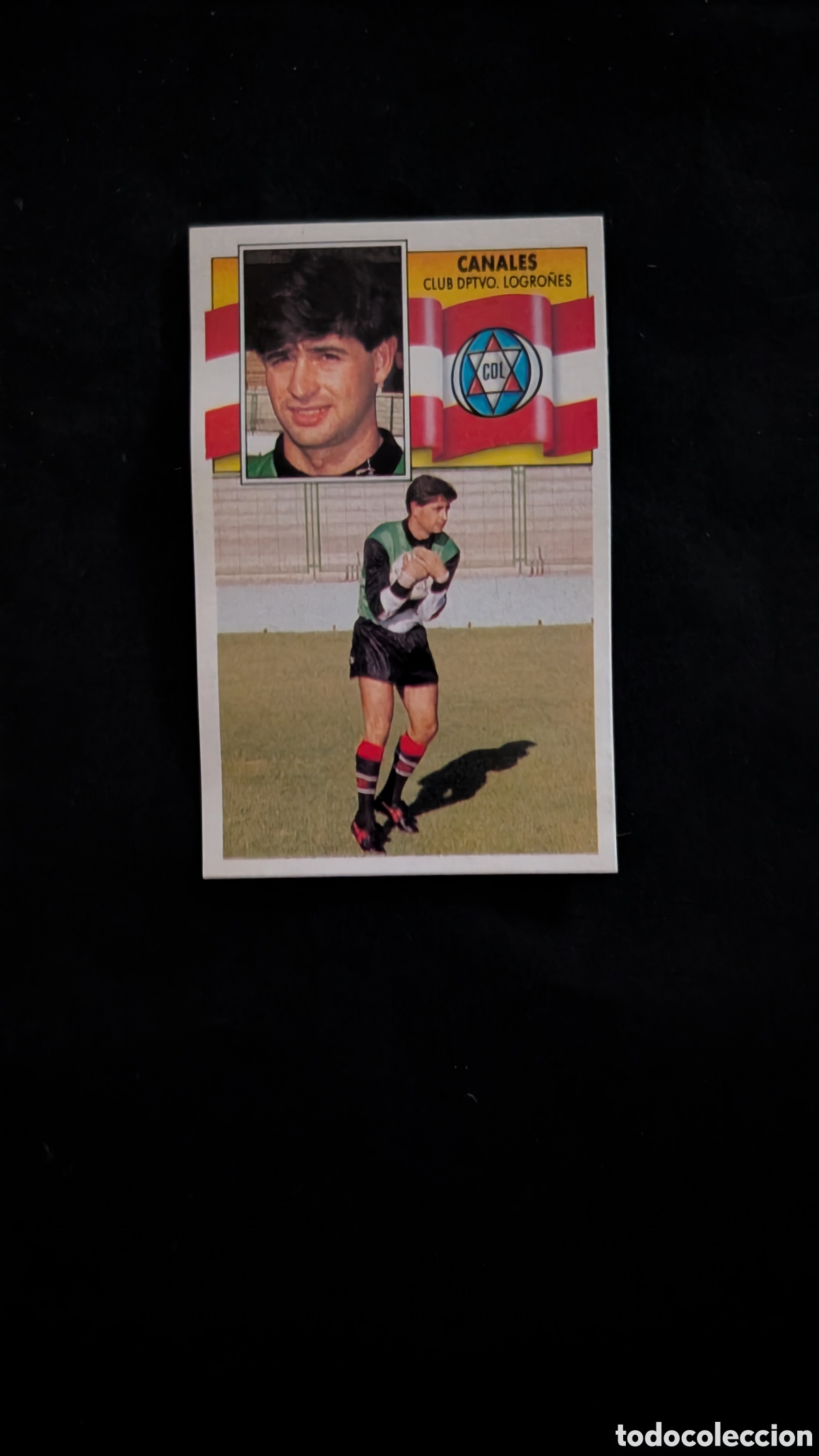 Football Stickers: L2 CANALES LOGRO&Ntilde;ES BAJA LIGA ESTE 1990/91 90 91 DESPEGADO