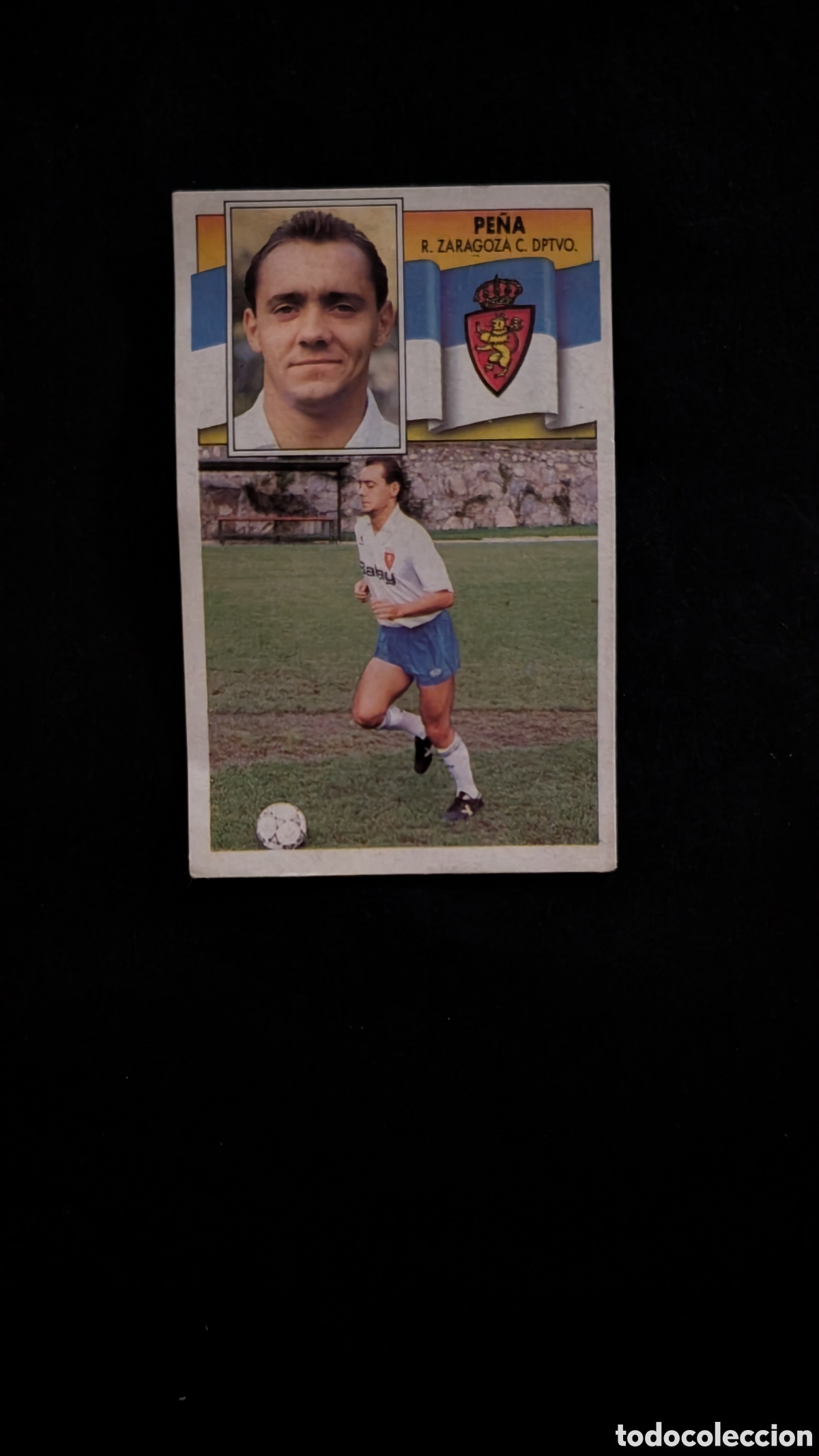 Football Stickers: L2 PE&Ntilde;A VERSION ZARAGOZA LIGA ESTE 1990/91 90 91 DESPEGADO