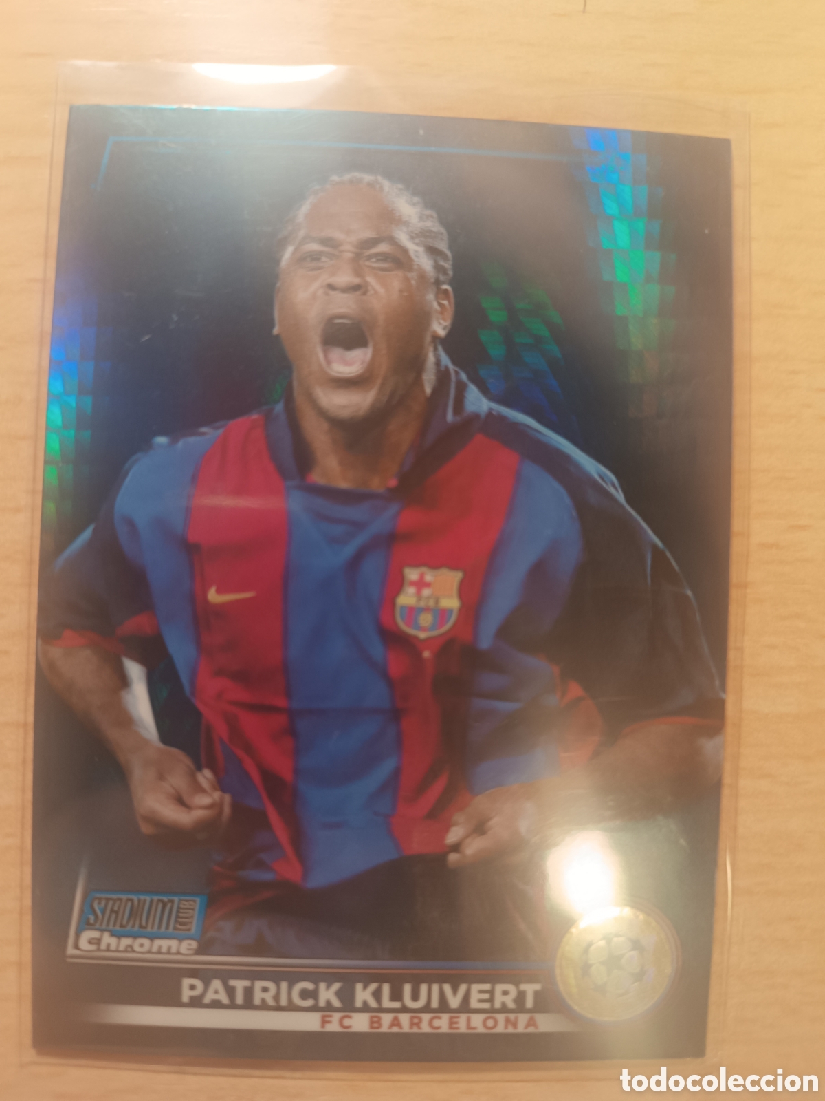 Cromos de f&uacute;tbol: 95 PATRICK KLUIVERT AQUA PARALEL FC BARCELONA TOPPS STADIUM CLUB CHROME 2022 2023 PARALELA TOPPS