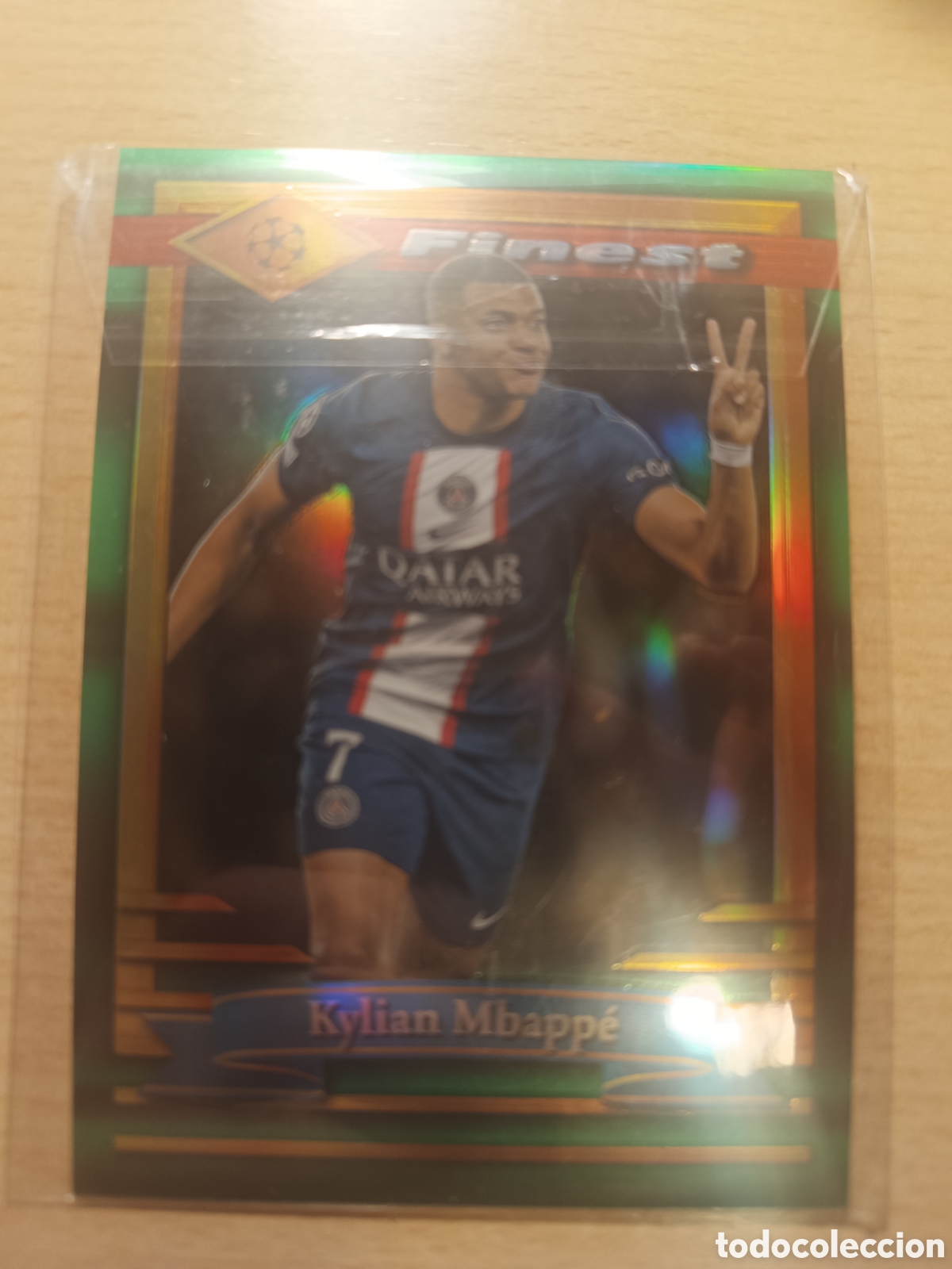Cromos de f&uacute;tbol: KYLIAN MBAPPE CARTA TAMA&Ntilde;O XXL TOPPS FINEST PARIS SAINT GERMAIN PSG