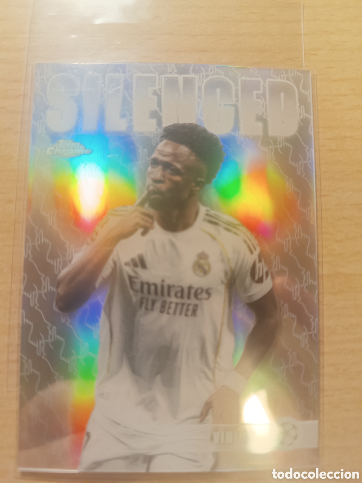 Cromos de f&uacute;tbol: SHH - 8 VINICIUS VINI JR SILENCED REAL MADRID TOPPS CHROME 2025 2026 25 26