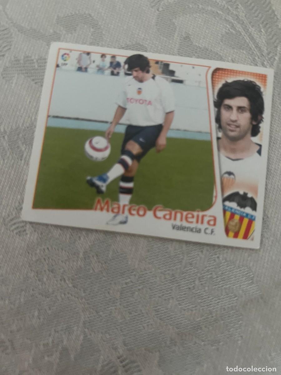 Cromos de f&uacute;tbol: MARCO CANEIRA VALENCIA FICHAJE 20 SIN PEGAR LIGA ESTE 2004 2005