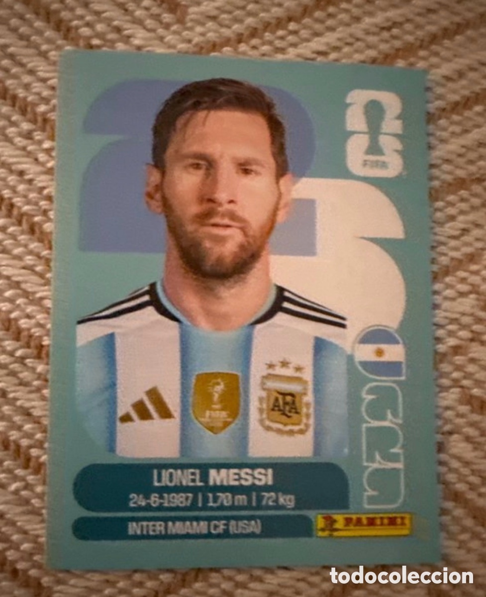 Cromos de f&uacute;tbol: MUNDIAL 2026 ESTADOS UNIDOS USA MEXICO CANADA ARG 17 MESSI ARGENTINA NUEVO
