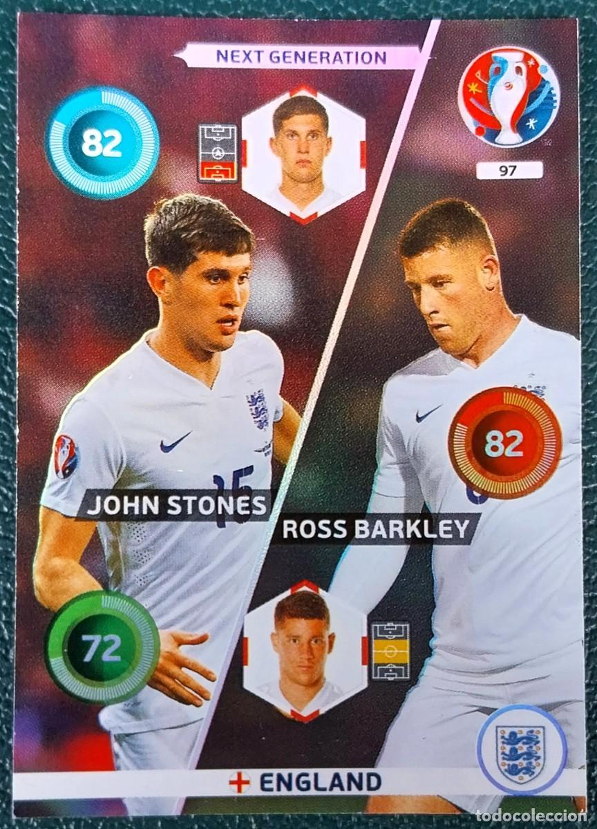 Cromos de Futebol: 97 JOHN STONES / ROSS BARKLEY INGLATERRA FICHAS ALBUM ADRENALYN XL EUROCOPA FRANCIA 2016