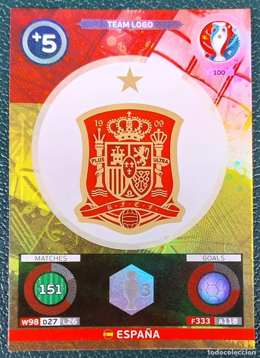 Cromos de Futebol: 100 ESCUDO ESPA&Ntilde;A FICHAS ALBUM ADRENALYN XL EUROCOPA FRANCIA 2016