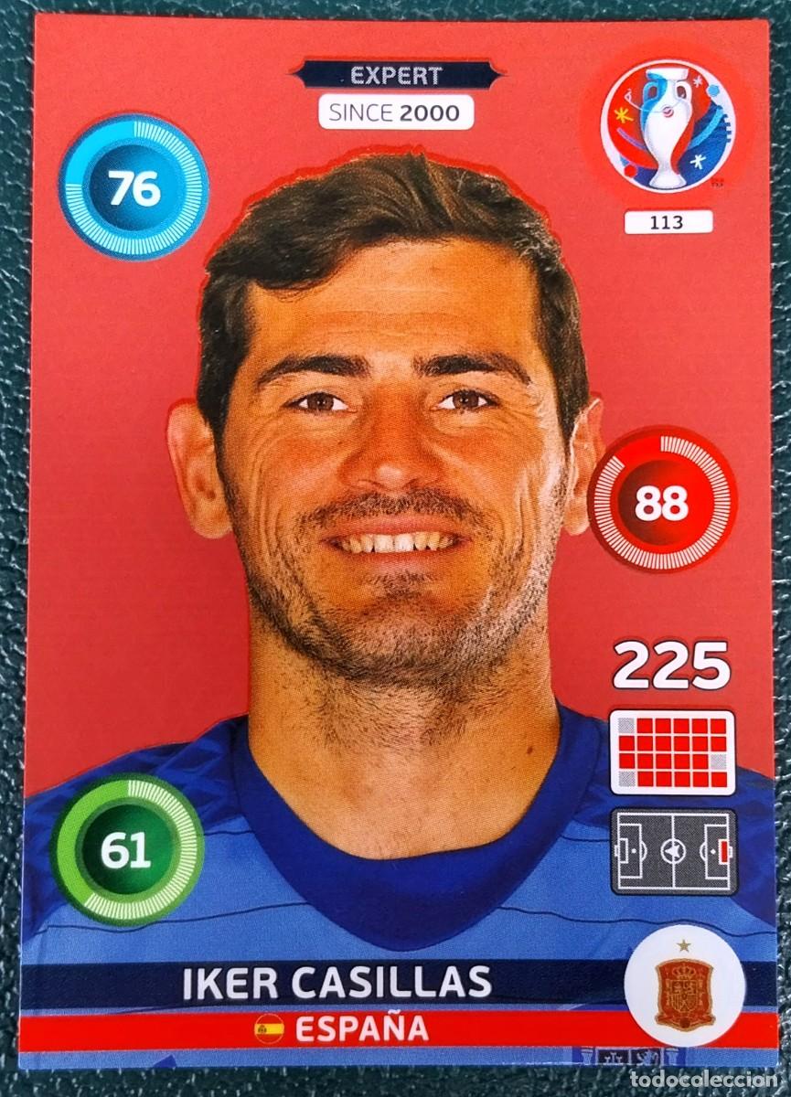 Cromos de f&uacute;tbol: 113 IKER CASILLAS ESPA&Ntilde;A FICHAS ALBUM ADRENALYN XL EUROCOPA FRANCIA 2016