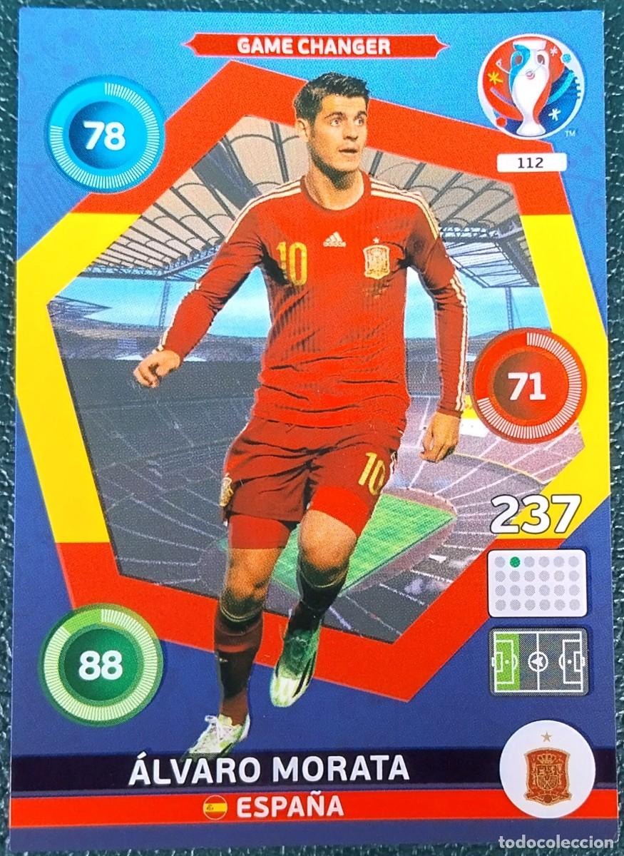 Cromos de f&uacute;tbol: 112 ALVARO MORATA ESPA&Ntilde;A FICHAS ALBUM ADRENALYN XL EUROCOPA FRANCIA 2016