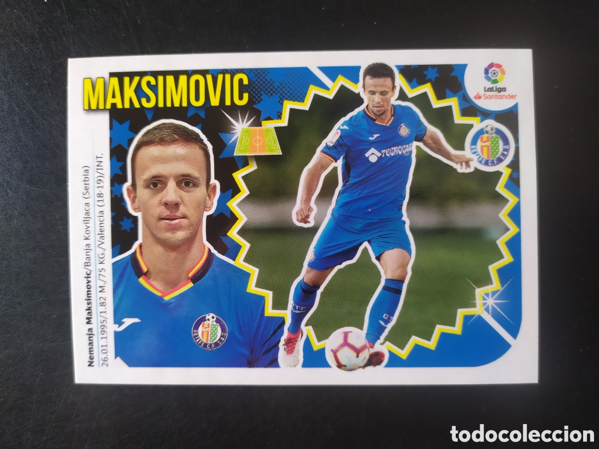 Cromos de f&uacute;tbol: Liga este 2018 2019 18 19 panini Maksimovic coloca n&ordm; 10 bis Getafe