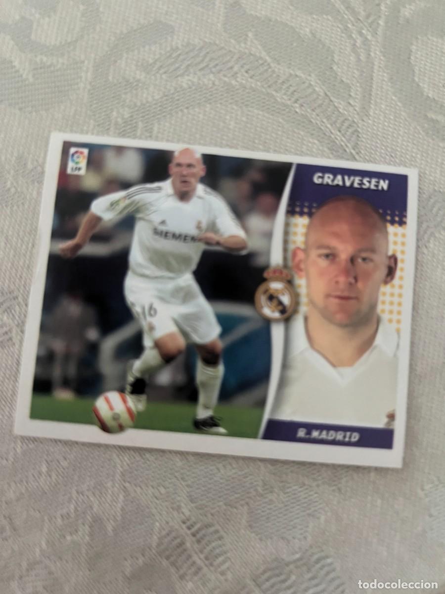 Cromos de f&uacute;tbol: GRAVESEN REAL MADRID BAJA SIN PEGAR LIGA ESTE 06 07