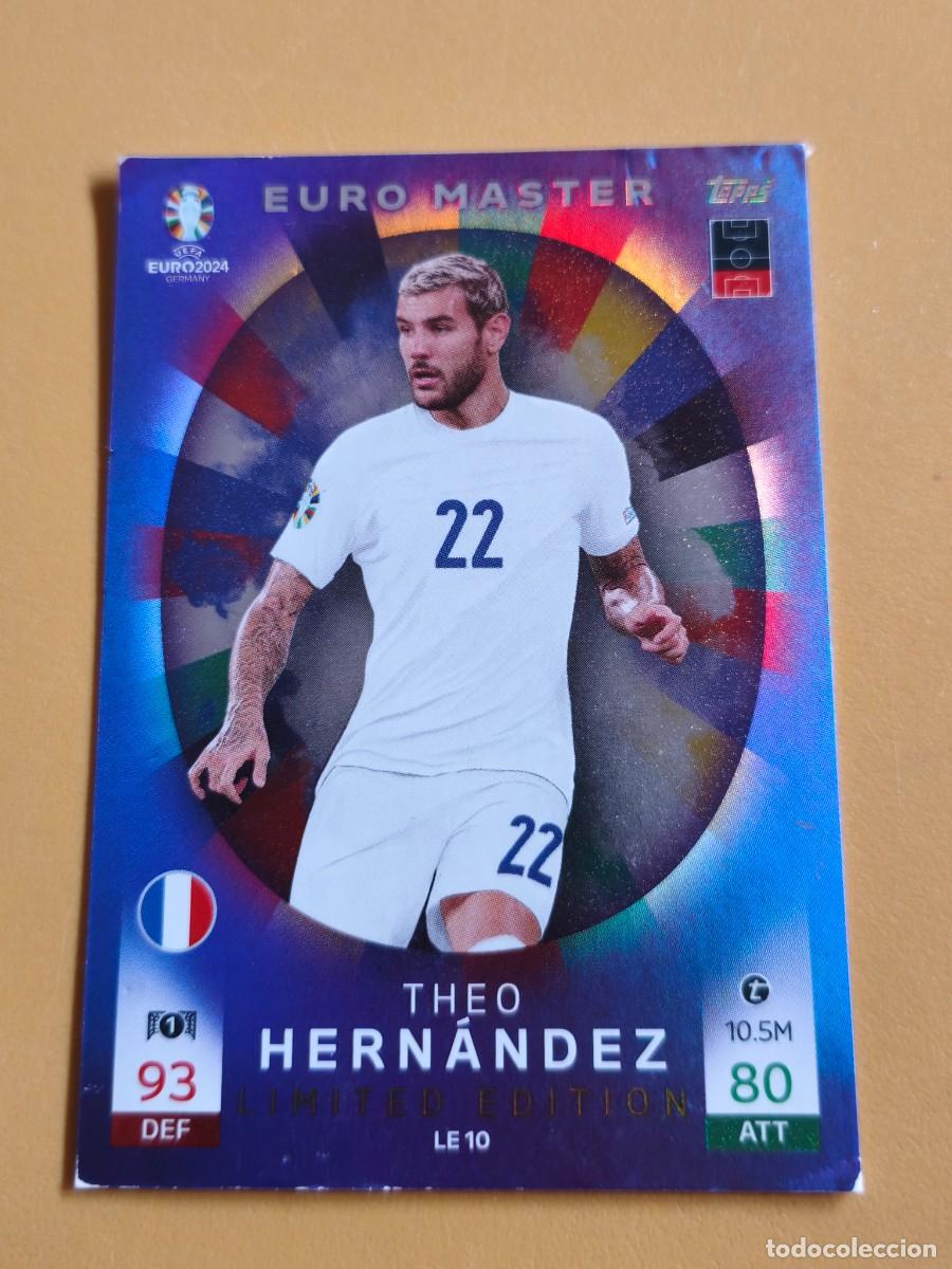 Cartes &agrave; collectionner de Football: theo Hern&aacute;ndez, euro 2024 limited edition. topps match attax