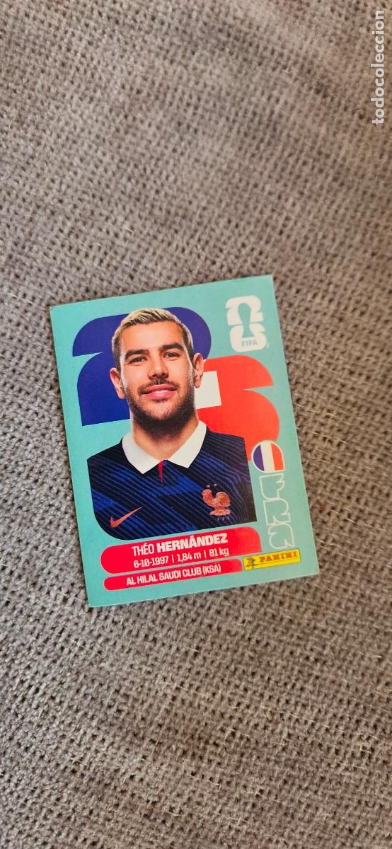 Cartes &agrave; collectionner de Football: francia Theo 3 world cup mundial fifa panini 2026 26 sin pegar trading card