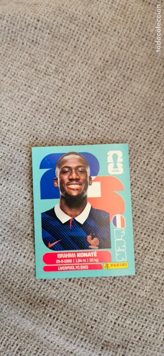 Cartes &agrave; collectionner de Football: francia Konat&eacute; 6 world cup mundial fifa panini 2026 26 sin pegar trading card