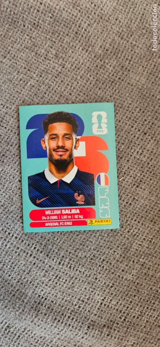 Cartes &agrave; collectionner de Football: francia Saliba 4 world cup mundial fifa panini 2026 26 sin pegar trading card