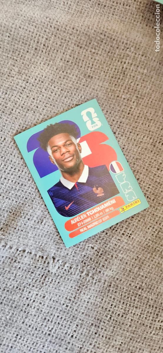 Cartes &agrave; collectionner de Football: francia Tchouam&eacute;ni 9 world cup mundial fifa panini 2026 26 sin pegar trading card
