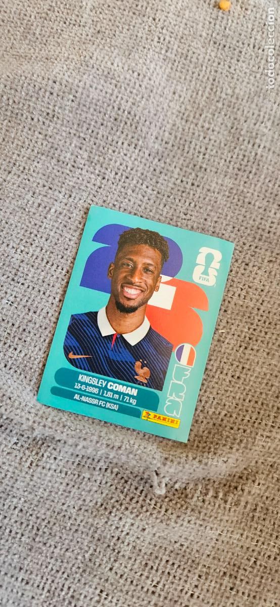 Cartes &agrave; collectionner de Football: francia Coman 18 world cup mundial fifa panini 2026 26 sin pegar trading card