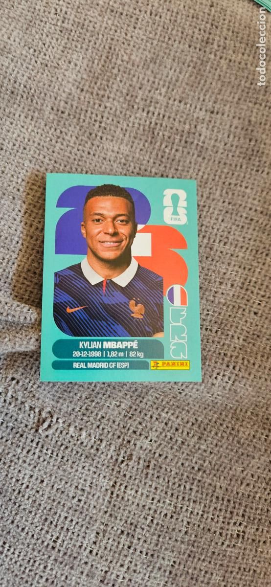 Cartes &agrave; collectionner de Football: francia Mbapp&eacute; 20 world cup mundial fifa panini 2026 26 sin pegar trading card