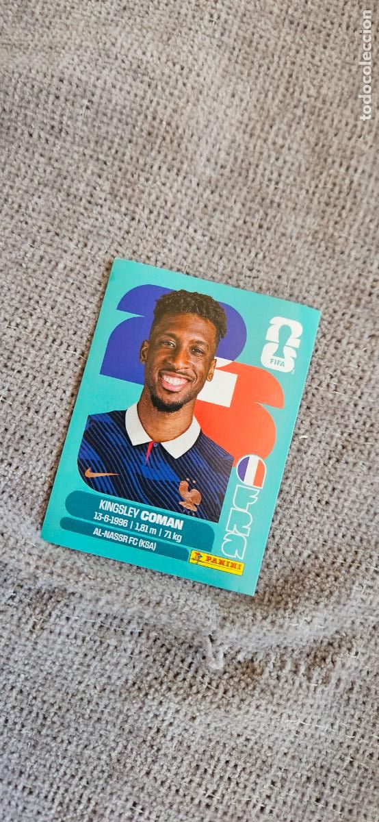 Cartes &agrave; collectionner de Football: francia Coman 18 world cup mundial fifa panini 2026 26 sin pegar trading card