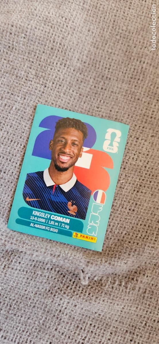 Cartes &agrave; collectionner de Football: francia Coman 18 world cup mundial fifa panini 2026 26 sin pegar trading card