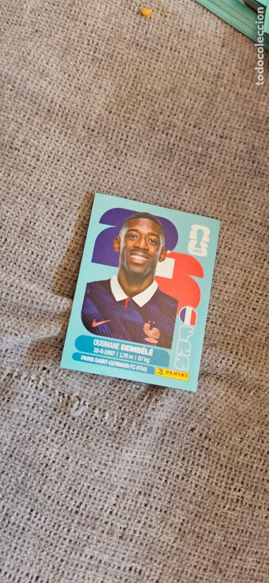 Cartes &agrave; collectionner de Football: francia Dembel&eacute; 15 world cup mundial fifa panini 2026 26 sin pegar trading card