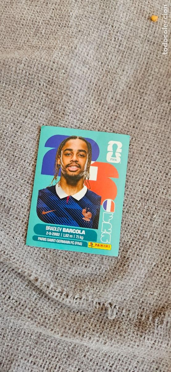 Cartes &agrave; collectionner de Football: francia Barcola 16 world cup mundial fifa panini 2026 26 sin pegar trading card