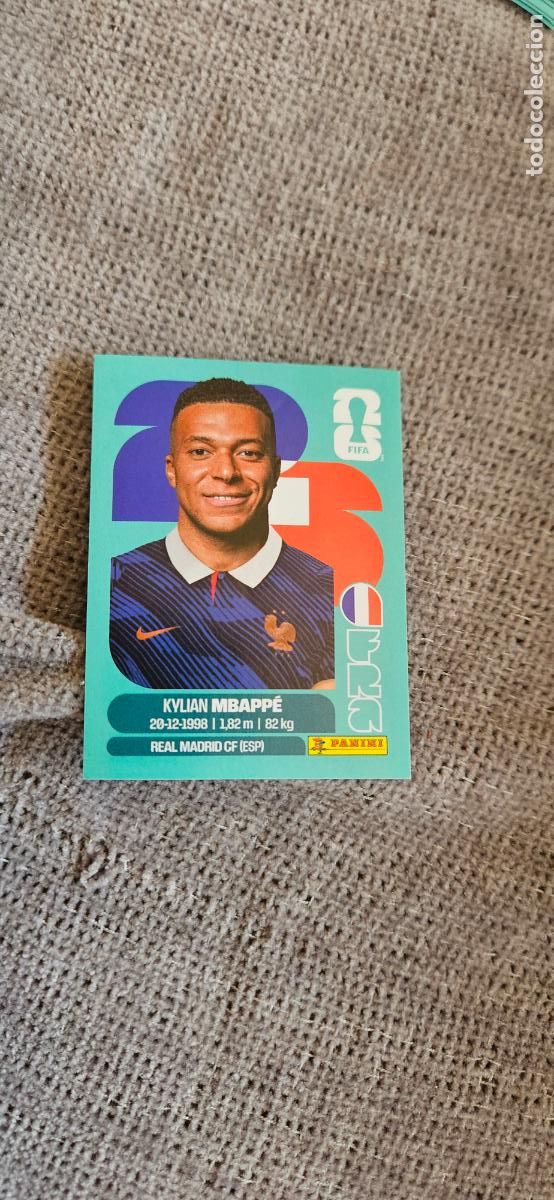 Fu&szlig;ball-Sticker: francia Mbapp&eacute; 20 world cup mundial fifa panini 2026 26 sin pegar trading card