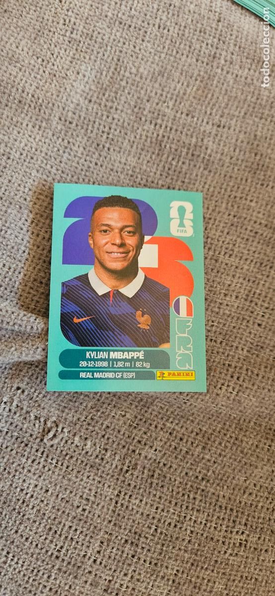 Fu&szlig;ball-Sticker: francia Mbapp&eacute; 20 world cup mundial fifa panini 2026 26 sin pegar trading card