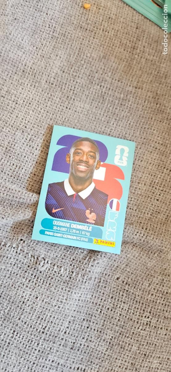 Fu&szlig;ball-Sticker: francia Dembel&eacute; 15 world cup mundial fifa panini 2026 26 sin pegar trading card