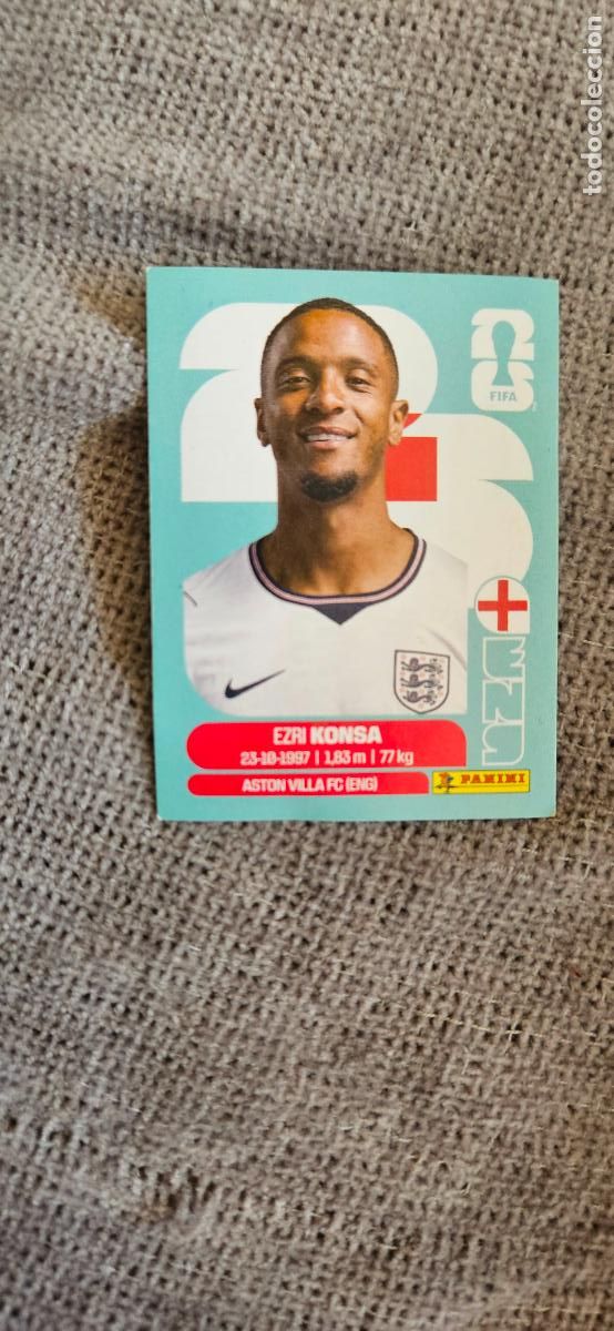 Fu&szlig;ball-Sticker: inglaterra Konsa 5 world cup mundial fifa estados unidos, canad&aacute; mexico panini 2026 26 sin pegar tra