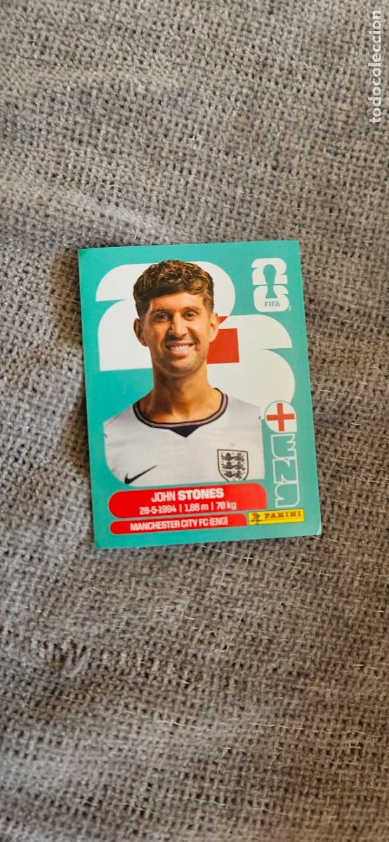 Fu&szlig;ball-Sticker: inglaterra Stones 3 world cup mundial fifa estados unidos, canad&aacute; mexico panini 2026 26 sin pegar tr