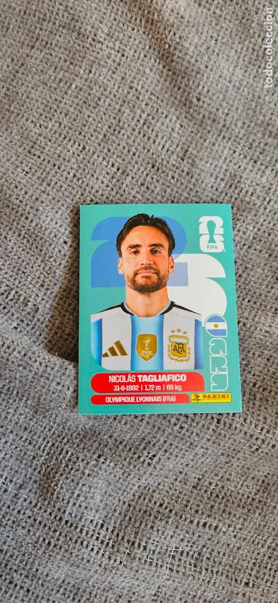 Cromos de f&uacute;tbol: Argentina Tagliafico 6 world cup mundial fifa estados unidos, canad&aacute; mexico panini 2026 26 sin pegar