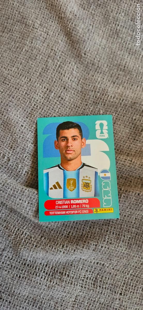 Cartes &agrave; collectionner de Football: Argentina Romero 4 world cup mundial fifa estados unidos, canad&aacute; mexico panini 2026 26 sin pegar tra