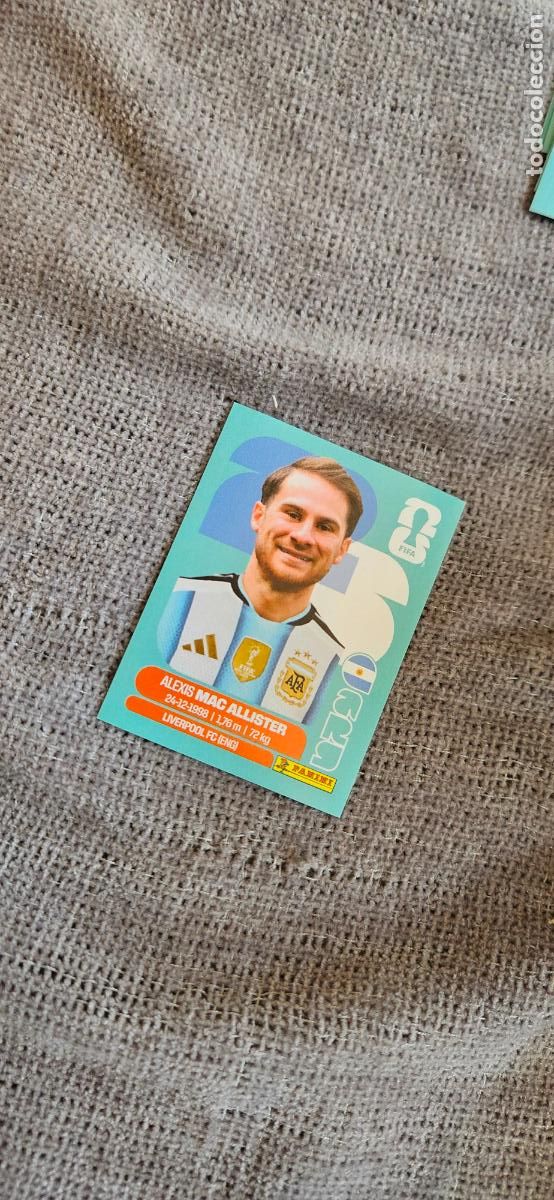 Cromos de f&uacute;tbol: Argentina Mac Allister 9 world cup mundial fifa estados unidos, canad&aacute; mexico panini 2026 26 sin peg