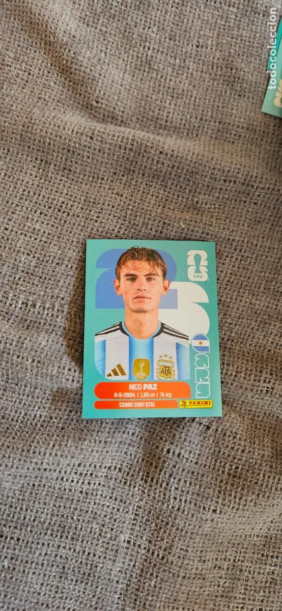 Cromos de f&uacute;tbol: Argentina Nico Paz 14 world cup mundial fifa estados unidos, canad&aacute; mexico panini 2026 26 sin pegar
