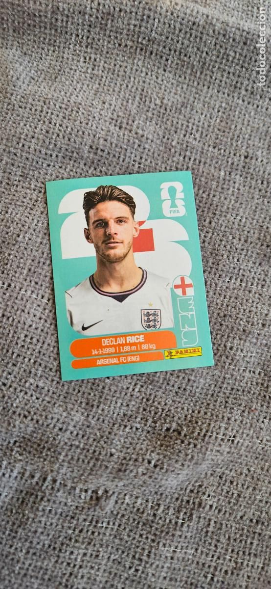 Cromos de f&uacute;tbol: inglaterra Rice 10 world cup mundial fifa estados unidos, canad&aacute; mexico panini 2026 26 sin pegar tra