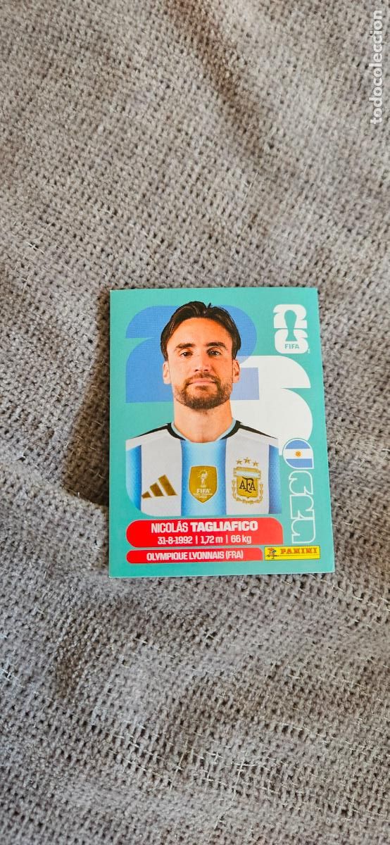 Cromos de f&uacute;tbol: Argentina Tagliafico 6 world cup mundial fifa estados unidos, canad&aacute; mexico panini 2026 26 sin pegar