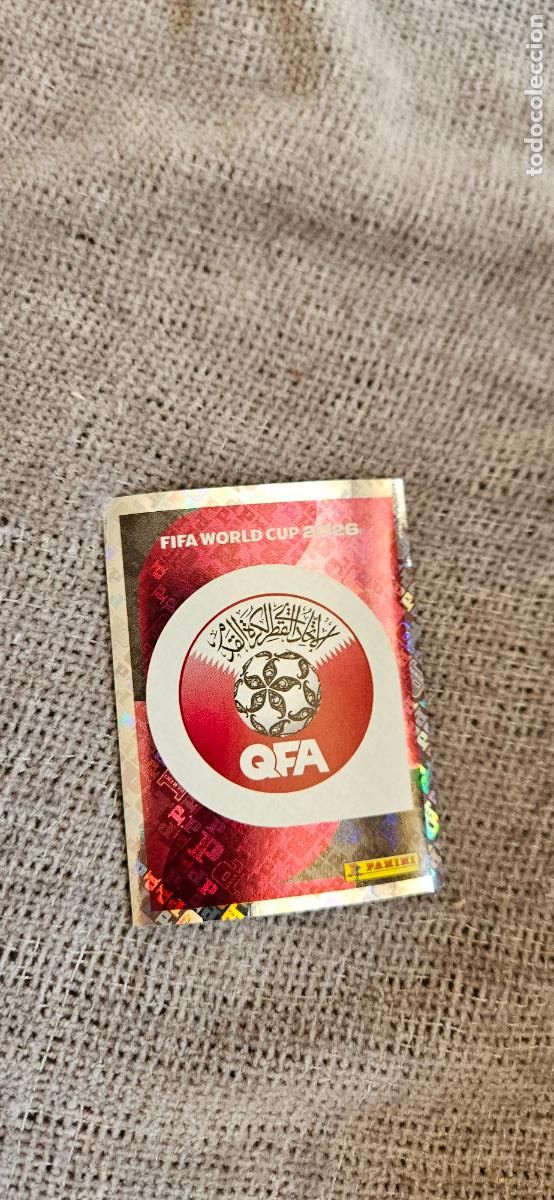 Football Stickers: Escudo Catar world cup mundial fifa estados unidos, canad&aacute; mexico panini 2026 26 sin pegar trading c