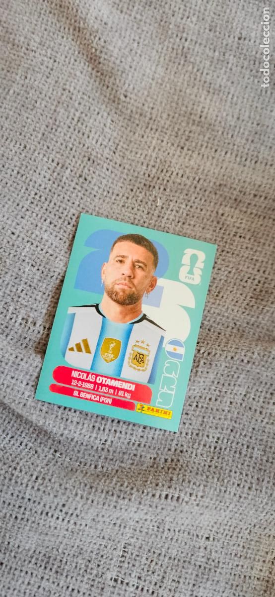 Fu&szlig;ball-Sticker: Argentina Otamendi 5 world cup mundial fifa estados unidos, canad&aacute; mexico panini 2026 26 sin pegar t