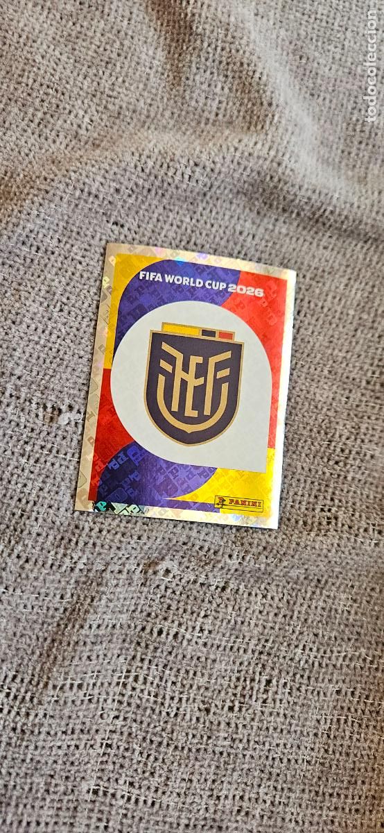 Fu&szlig;ball-Sticker: Escudo Ecuador world cup mundial fifa estados unidos, canad&aacute; mexico panini 2026 26 sin pegar tradin